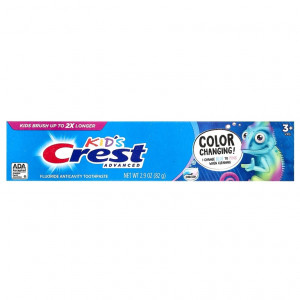 Crest, Kid's Advanced, зубная паста против кариеса с фтором, для детей старше 3 лет, жевательная жевательная резинка, 82 г (2,9 унции)