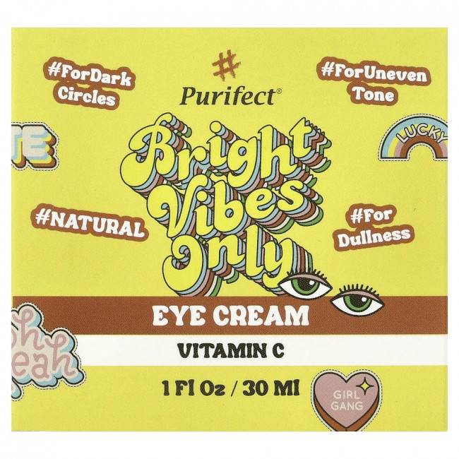 Крем для глаз Purifect, Bright Vibes Only, с витамином С, 30 мл (1 жидкая унция)