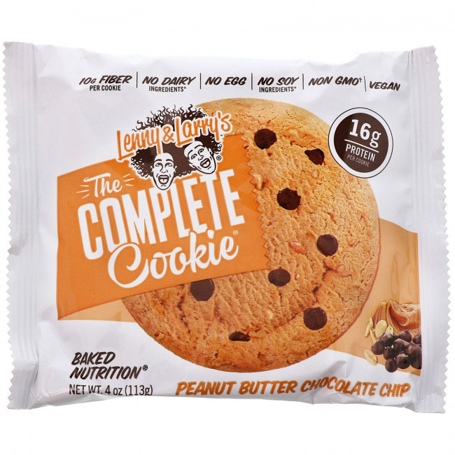 Lenny & Larry's, The COMPLETE Cookie, арахисовая паста с шоколадной крошкой, 12 видов печенья, 113 г (4 унции)