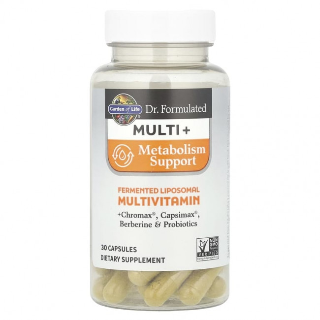 Garden of Life, Компания Dr. Formated Multi +, поддержка метаболизма, 30 капсул Garden of Life, Компания Dr. Formated Multi +, поддержка метаболизма, 30 капсул