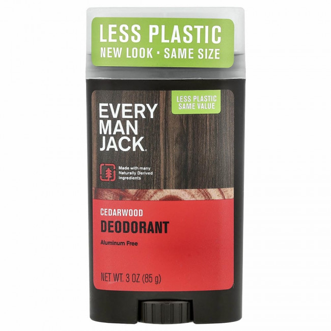 Every Man Jack, Дезодорант, без алюминия, кедр, 85 г (3 унции) Every Man Jack, Дезодорант, без алюминия, кедр, 85 г (3 унции)