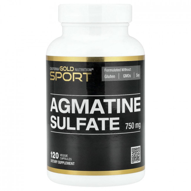California Gold Nutrition, сульфат агматина, 750 мг, 120 вегетарианских капсул