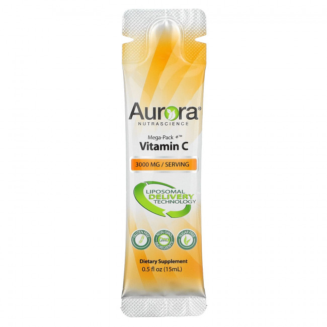 Aurora Nutrascience, Mega-Pack + витамин C, 3000 мг, 32 упаковки по 15 мл (0,5 жидк. Унции) Aurora Nutrascience, Mega-Pack + витамин C, 3000 мг, 32 упаковки по 15 мл (0,5 жидк. Унции)