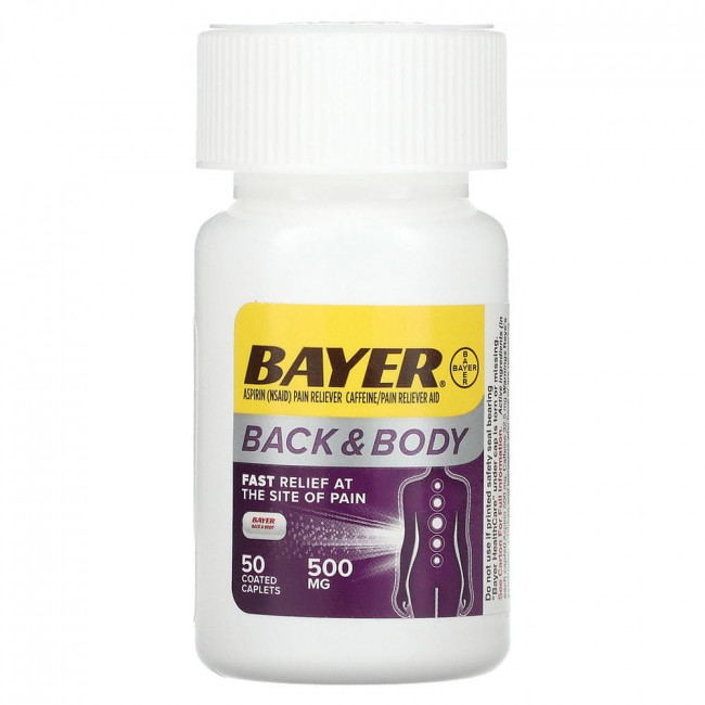 Bayer, Back & Body, 500 мг, 50 таблеток в оболочке