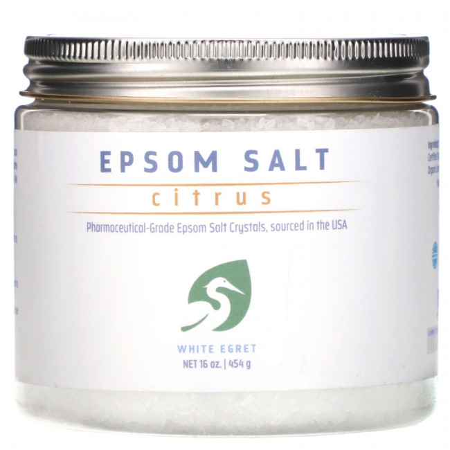 White Egret Personal Care, крем с английской солью, цитрус, 454 г (16 унции)
