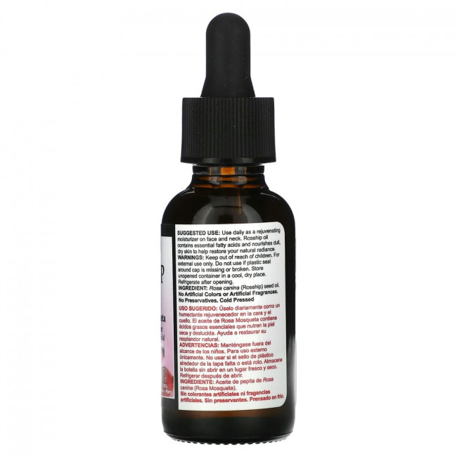 De La Cruz, Rosehip Oil, 100% Pure, Rejuvenating Facial Moisturizer, 1 fl oz (30 ml)