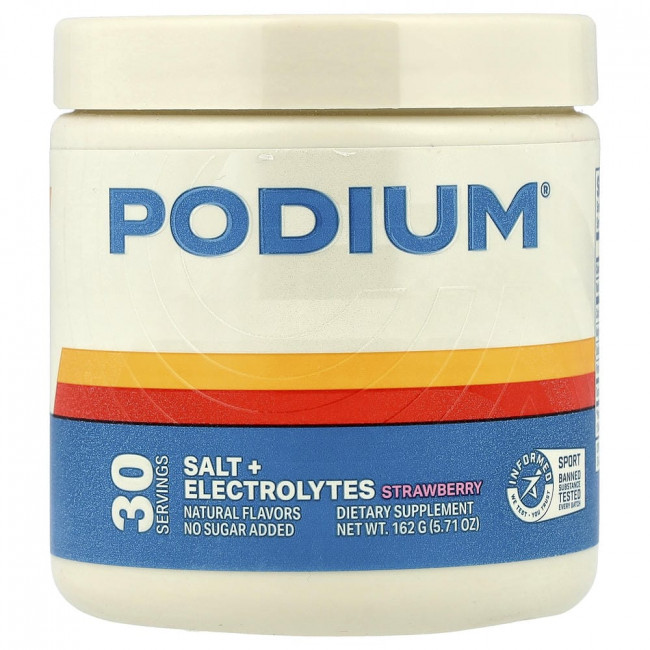 Podium Nutrition, соль + электролиты, клубника, 162 г (5,71 унции)