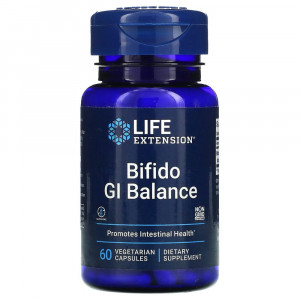 Life Extension, Bifido GI Balance, добавка для поддержки ЖКТ, 60 вегетарианских капсул