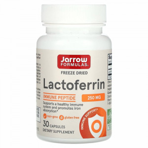 Jarrow Formulas, Лактоферрин, сублимированный, 250 мг, 30 капсул Jarrow Formulas, Лактоферрин, сублимированный, 250 мг, 30 капсул