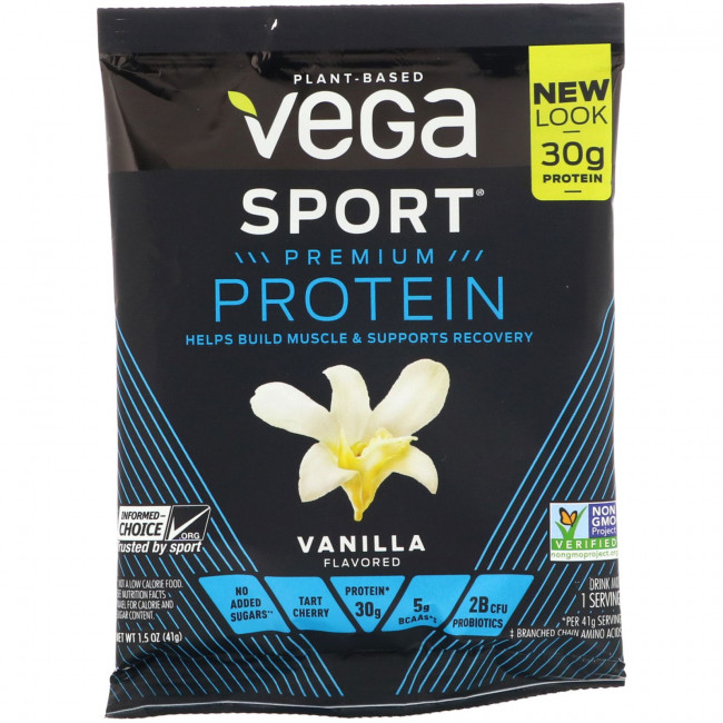 Vega, Sport, протеин, ванильный вкус, 41 г (1,5 унции) Vega, Sport, протеин, ванильный вкус, 41 г (1,5 унции)
