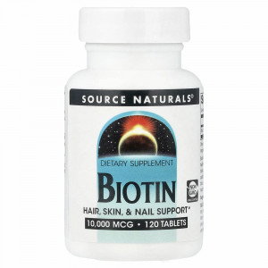 Source Naturals, Биотин, 10000 мкг, 120 таблеток