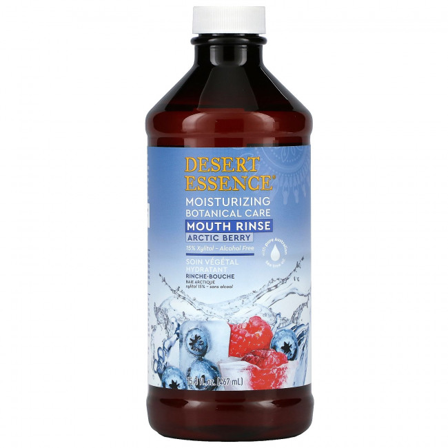 Desert Essence, Увлажняющее ополаскиватель для полости рта с растениями, арктические ягоды, 467 мл (15,8 жидк. Унции) Desert Essence, Увлажняющее ополаскиватель для полости рта с растениями, арктические ягоды, 467 мл (15,8 жидк. Унции)