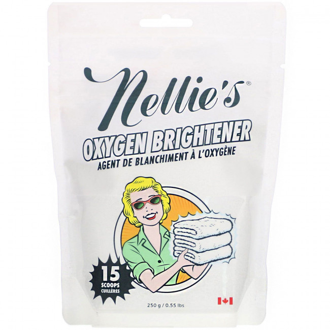 Nellie's, кислородное средство для стирки комплексного действия, 15 мерных ложек, 250 г (0,55 фунта) Nellie's, кислородное средство для стирки комплексного действия, 15 мерных ложек, 250 г (0,55 фунта)