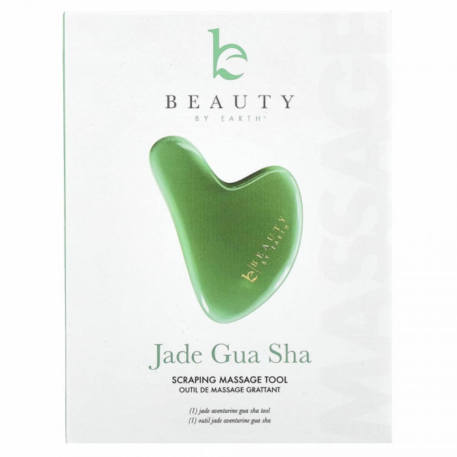 Beauty By Earth, Jade Gua Sha, Scraping Massage Tool, 1 Tool Beauty By Earth, Jade Gua Sha, Scraping Massage Tool, 1 Tool