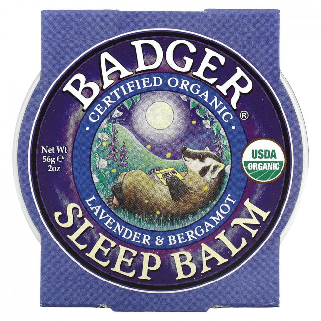 Badger Company, органический бальзам для сна, лаванда и бергамот, 56 г (2 унции) Badger Company, органический бальзам для сна, лаванда и бергамот, 56 г (2 унции)