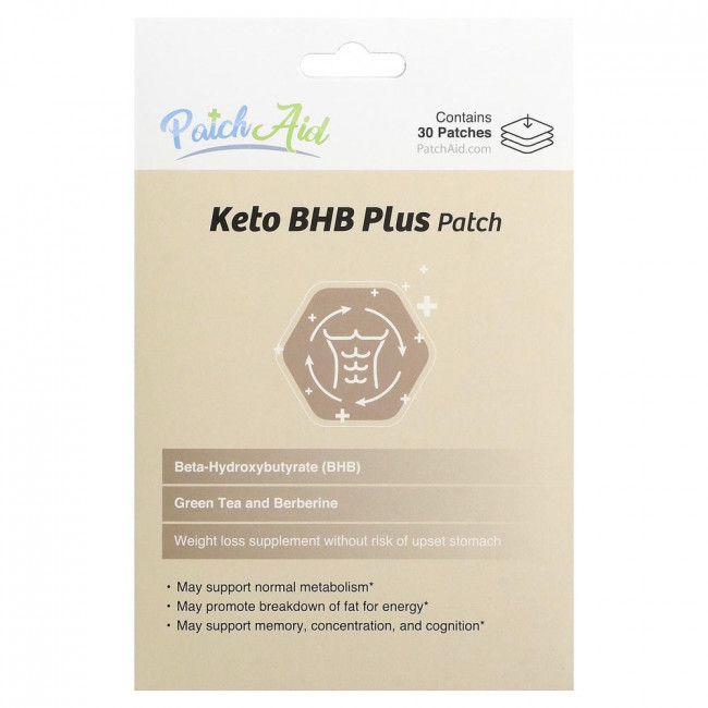 PatchAid, Keto BHB Plus Patch, 30 пластырей