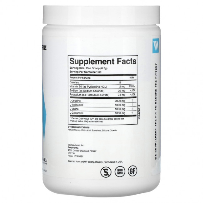 Swolverine, BCAA 2:1:1, гранат и асаи, 390 г (13,76 унции)
