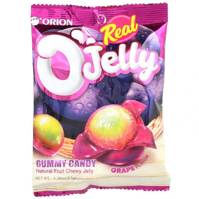 Orion, Real O'Jelly, мармеладки, виноград, 67 г (2,36 унции)