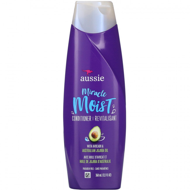 Aussie, Miracle Moist, кондиционер для сухих волос с авокадо и австралийским маслом жожоба, 360 мл (12,1 жидк. унции)