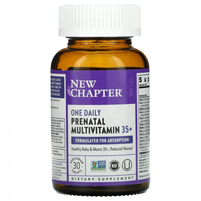 New Chapter, One Daily Prenatal Multivitamin 35+, 30 вегетарианских таблеток New Chapter, One Daily Prenatal Multivitamin 35+, 30 вегетарианских таблеток