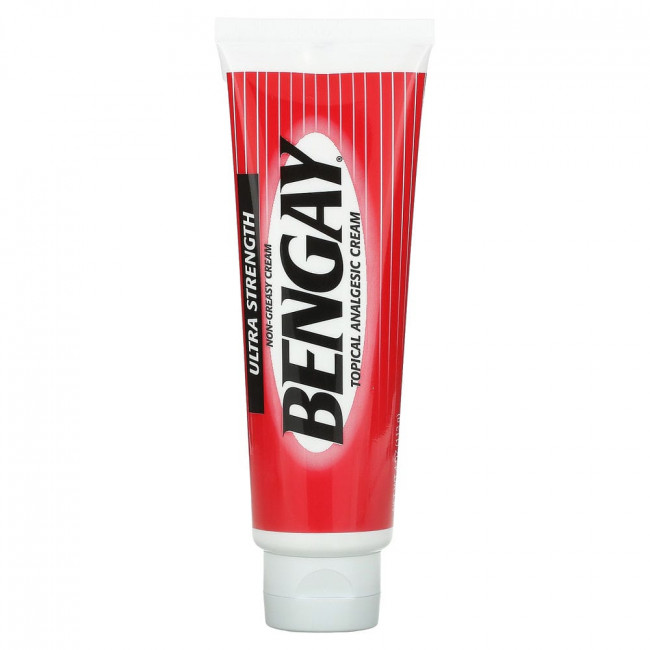 Bengay, крем для местного обезболивания, сверхсильный, 113 г (4 унции) Bengay, крем для местного обезболивания, сверхсильный, 113 г (4 унции)