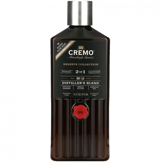 Cremo, Reserve Blend, 2 in 1 Shampoo & Conditioner, No. 13, Distillers Blend, 16 fl oz (473 ml) Cremo, Reserve Blend, 2 in 1 Shampoo & Conditioner, No. 13, Distillers Blend, 16 fl oz (473 ml)