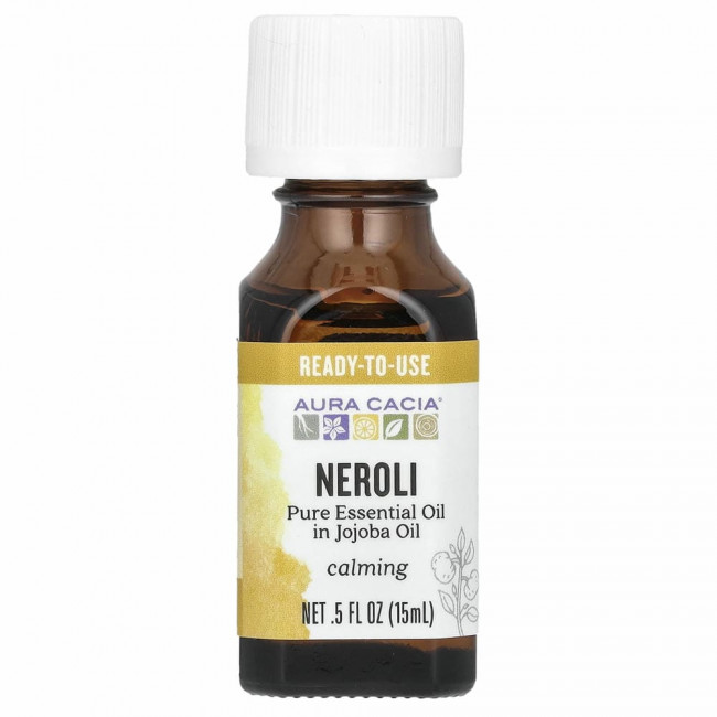 Aura Cacia, чистое эфирное масло, нероли, 15 мл (0,5 жидк. унции) Aura Cacia, чистое эфирное масло, нероли, 15 мл (0,5 жидк. унции)