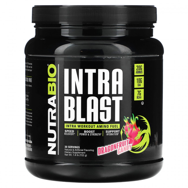 Nutrabio Labs, Intra Blast, топливо для приема во время тренировки, конфеты из драконьего фрукта, 722 г (1,6 фунта) Nutrabio Labs, Intra Blast, топливо для приема во время тренировки, конфеты из драконьего фрукта, 722 г (1,6 фунта)