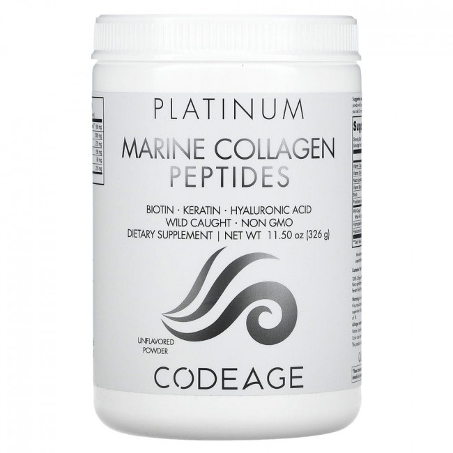 Codeage, Platinum, пептиды морского коллагена, без добавок, 326 г (11,5 унции) Codeage, Platinum, пептиды морского коллагена, без добавок, 326 г (11,5 унции)