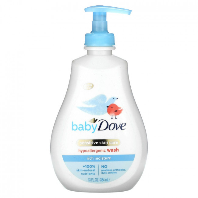 Dove, гипоаллергенный гель для душа, для детей, насыщенное увлажнение, 384 мл (13 жидк. унций)