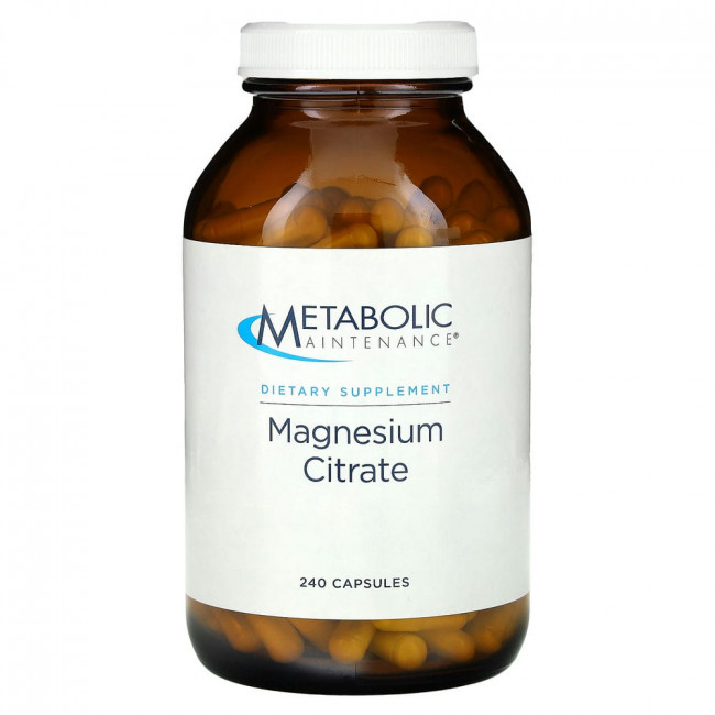 Metabolic Maintenance, цитрат магния, 240 капсул Metabolic Maintenance, цитрат магния, 240 капсул