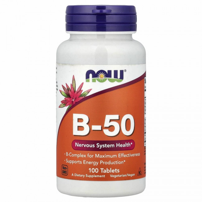 NOW Foods, B-50, 100 таблеток