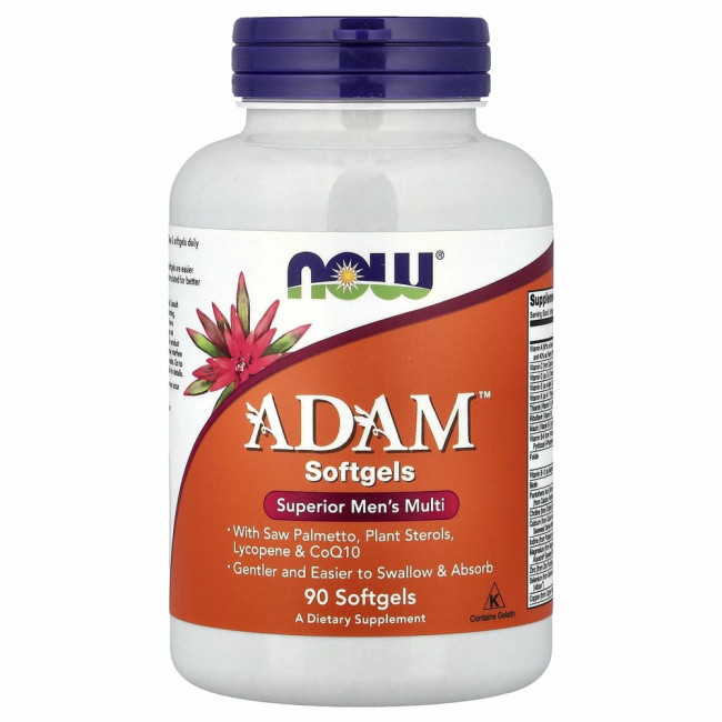 NOW Foods, ADAM, эффективные мультивитамины для мужчин, 90 капсул NOW Foods, ADAM, эффективные мультивитамины для мужчин, 90 капсул