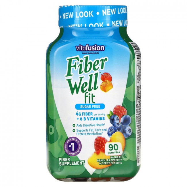 VitaFusion, Витамины FiberWell Fit, 90 жевательных таблеток VitaFusion, Витамины FiberWell Fit, 90 жевательных таблеток