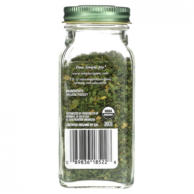 Simply Organic, Петрушка, 7 г (0,26 унции)
