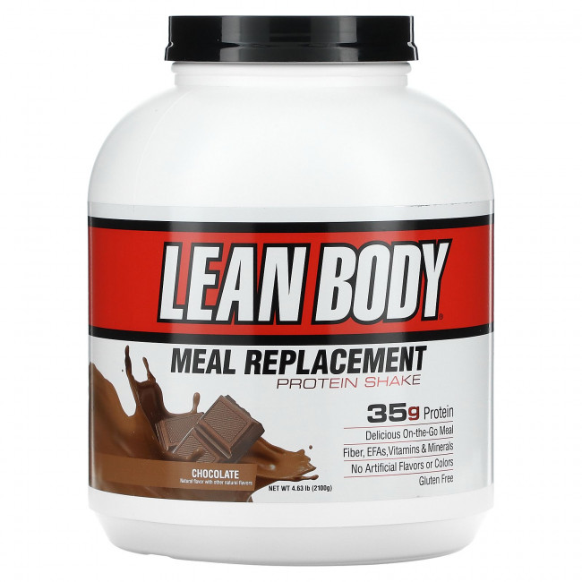 Labrada Nutrition, Lean Body, протеиновый коктейль, заменитель пищи, со вкусом шоколада, 2100 г (4,63 фунта) Labrada Nutrition, Lean Body, протеиновый коктейль, заменитель пищи, со вкусом шоколада, 2100 г (4,63 фунта)
