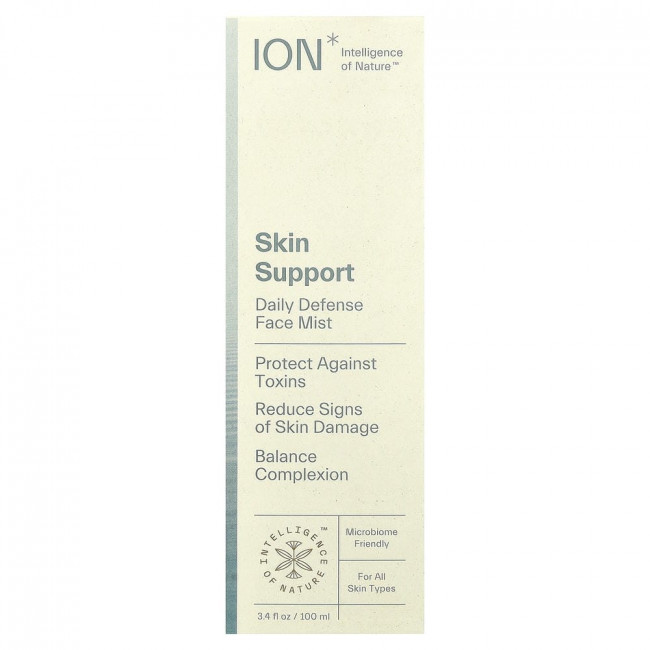 ION Intelligence of Nature, Skin Support, Daily Defense Face Mist, для всех типов кожи, 100 мл (3,4 жидких унции)