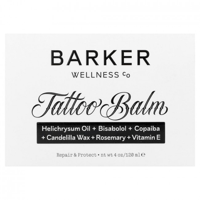 Barker Wellness Co, бальзам для татуировок, 120 мл (4 унции)