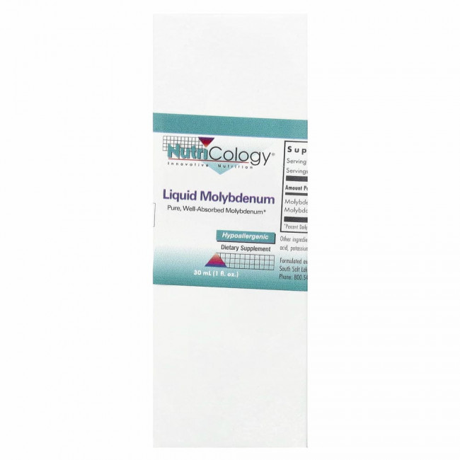 Nutricology, молибден в жидкой форме, 30 мл (1 жидк. унция)