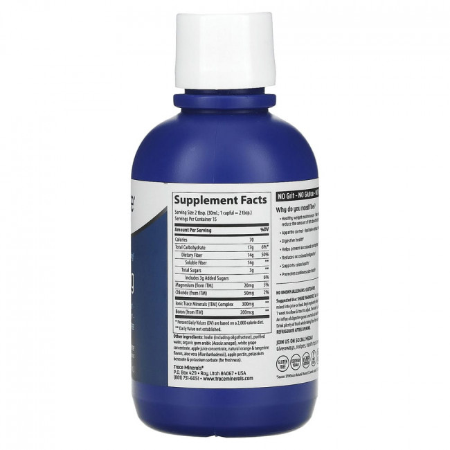 Trace Minerals ®, Fiber, Orange Tangerine, 14 g, 15 fl oz (444 ml)