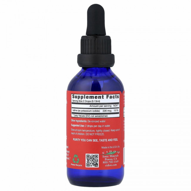 Eidon Mineral Supplements, йод, жидкий концентрат, 60 мл (2 жидк. унции)