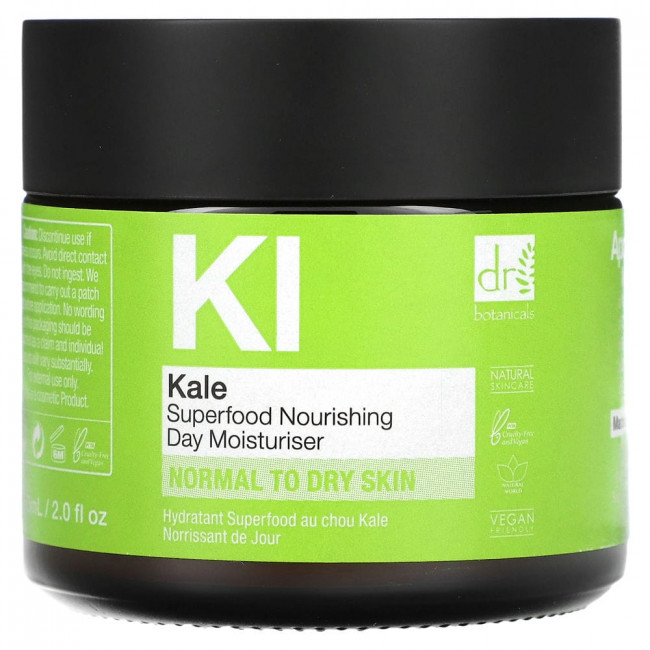 Dr. Botanicals, Питательное дневное увлажняющее средство Kale Superfood, 60 мл (2 жидк. Унции) (Товар снят с продажи)
