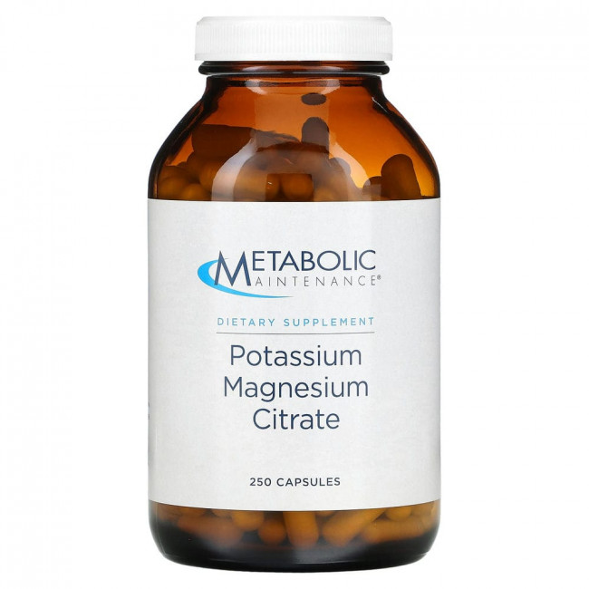 Metabolic Maintenance, Цитрат калия и магния, 250 капсул Metabolic Maintenance, Цитрат калия и магния, 250 капсул