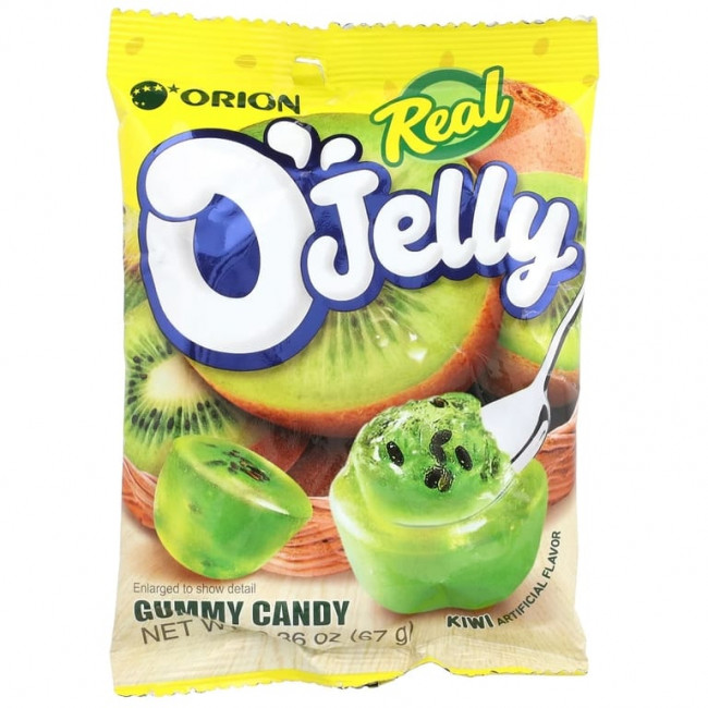 Orion, Real O'Jelly, жевательные конфеты, киви, 67 г (2,36 унции) Orion, Real O'Jelly, жевательные конфеты, киви, 67 г (2,36 унции)