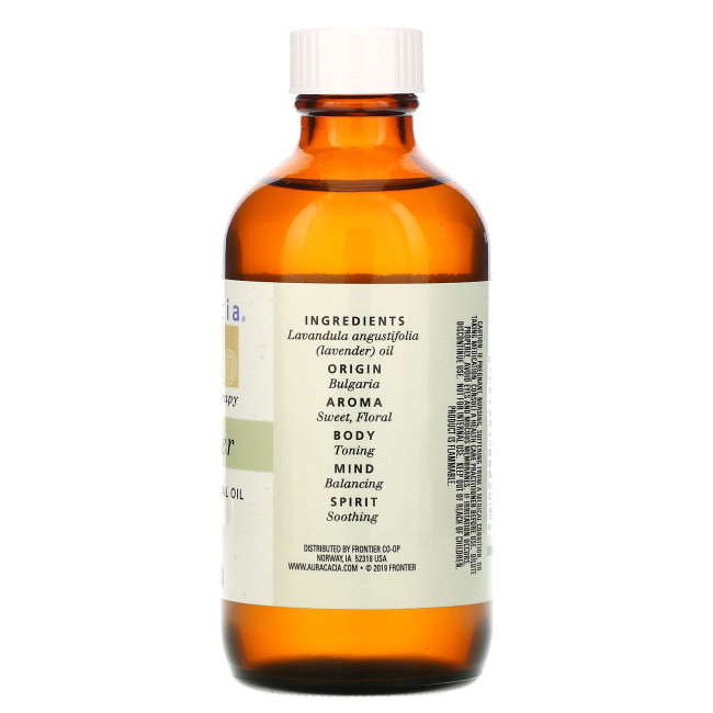 Aura Cacia, 100 % чистое эфирное масло, лаванда, 118 мл (4 жидких унции) Aura Cacia, 100 % чистое эфирное масло, лаванда, 118 мл (4 жидких унции)