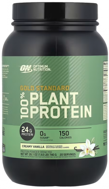 Optimum Nutrition, Золотой стандарт, 100% растительный протеин, сливочная ваниль, 740 г (1,63 фунта) Optimum Nutrition, Золотой стандарт, 100% растительный протеин, сливочная ваниль, 740 г (1,63 фунта)