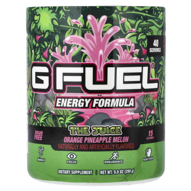 FUEL, Энергетическая формула, Сок, Апельсин, Ананас, Дыня, 280 г (9,9 унций)