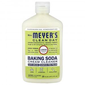 Очищающее средство Mrs. Meyers Clean Day, крем-очиститель на основе пищевой соды, лимонная вербена, 473 мл (16 жидких унций)