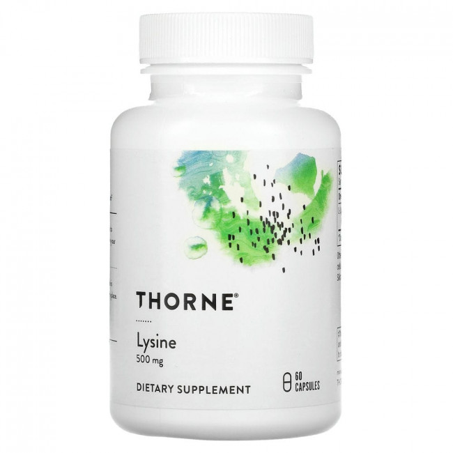 Thorne Research, L-лизин, 60 капсул Thorne Research, L-лизин, 60 капсул