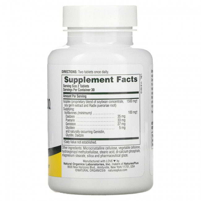 NaturesPlus, Ultra Isoflavone 100, 60 вегетарианских таблеток NaturesPlus, Ultra Isoflavone 100, 60 вегетарианских таблеток
